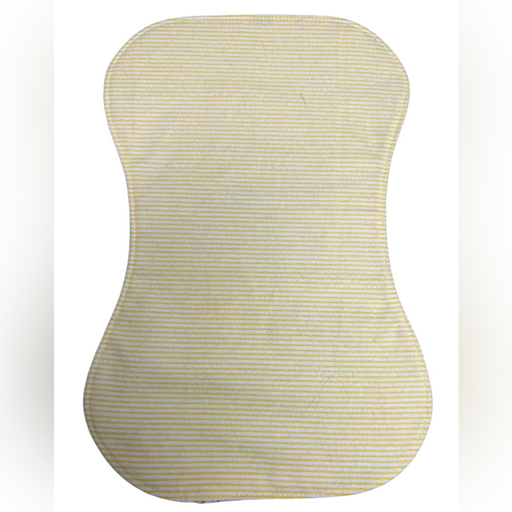 Hand Crafted Baby Burp Cloth Flannel Contoured Padded Fabric Quilted Reversible - Picture 3 of 7